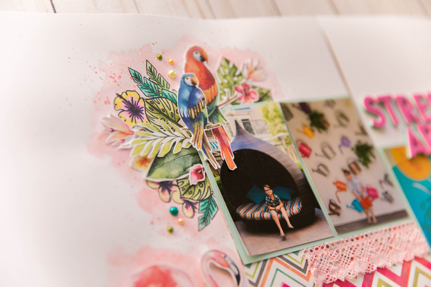 "Tropical Vibes" Page Kit by Meridy Twilling