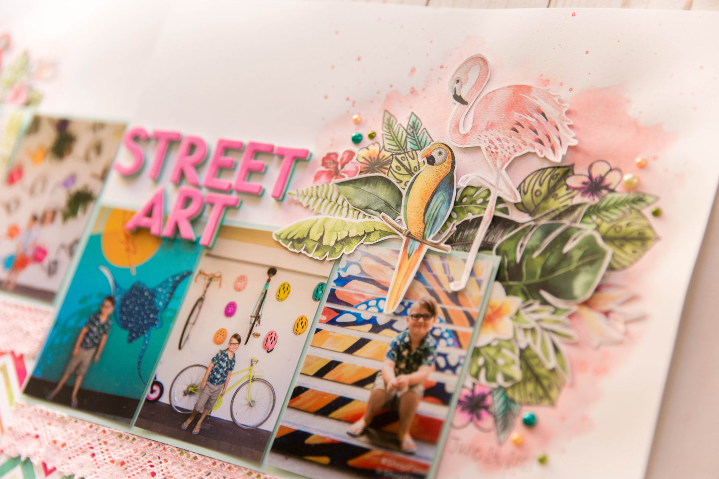 "Tropical Vibes" Page Kit by Meridy Twilling