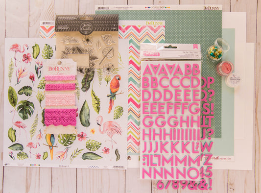 "Tropical Vibes" Page Kit by Meridy Twilling