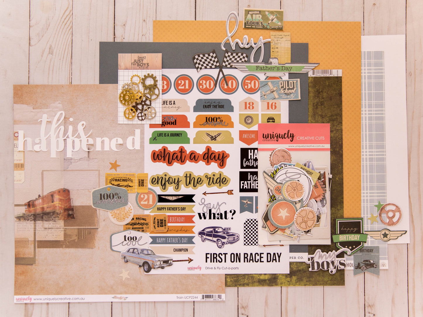 "Planes, Trains, & Automobiles" Page Kit by Meridy Twilling