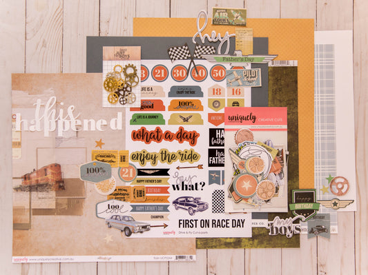 "Planes, Trains, & Automobiles" Page Kit by Meridy Twilling
