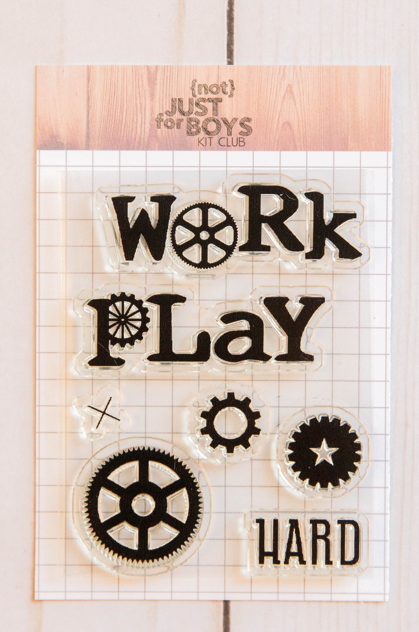 "Grunge" 3x4 Clear Stamp Set