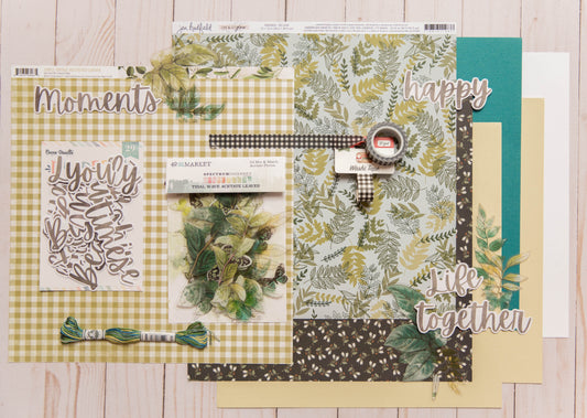 "Aquamarine Autumn Days" Page Kit by Meridy Twilling