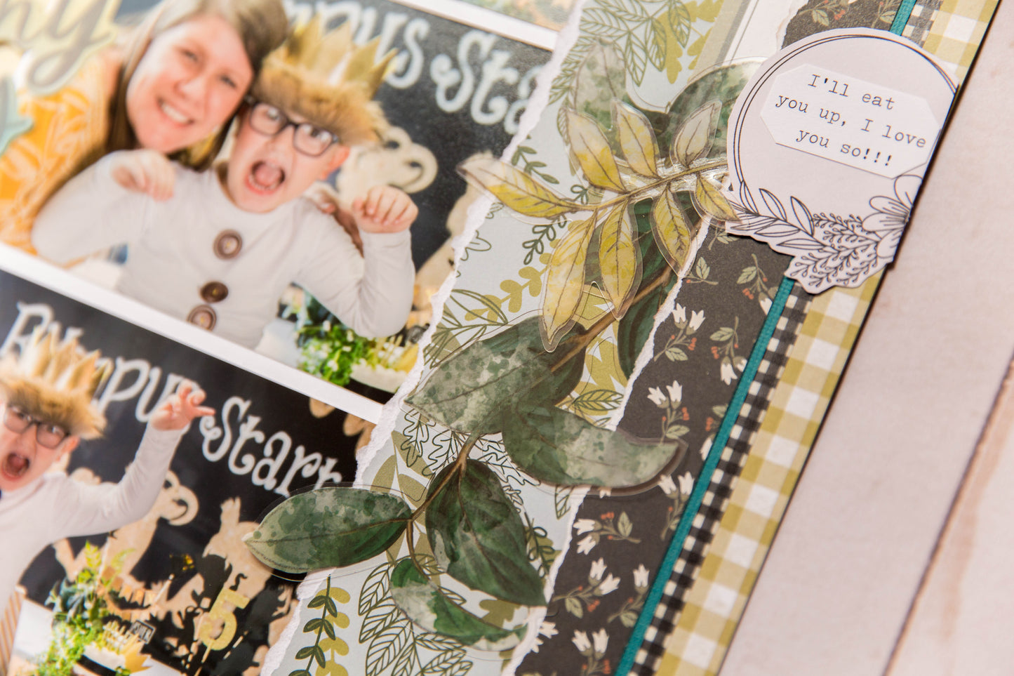 "Aquamarine Autumn Days" Page Kit by Meridy Twilling