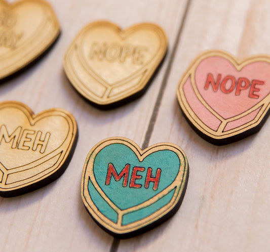 "Anti Valentine Candy Heart" Embellishments
