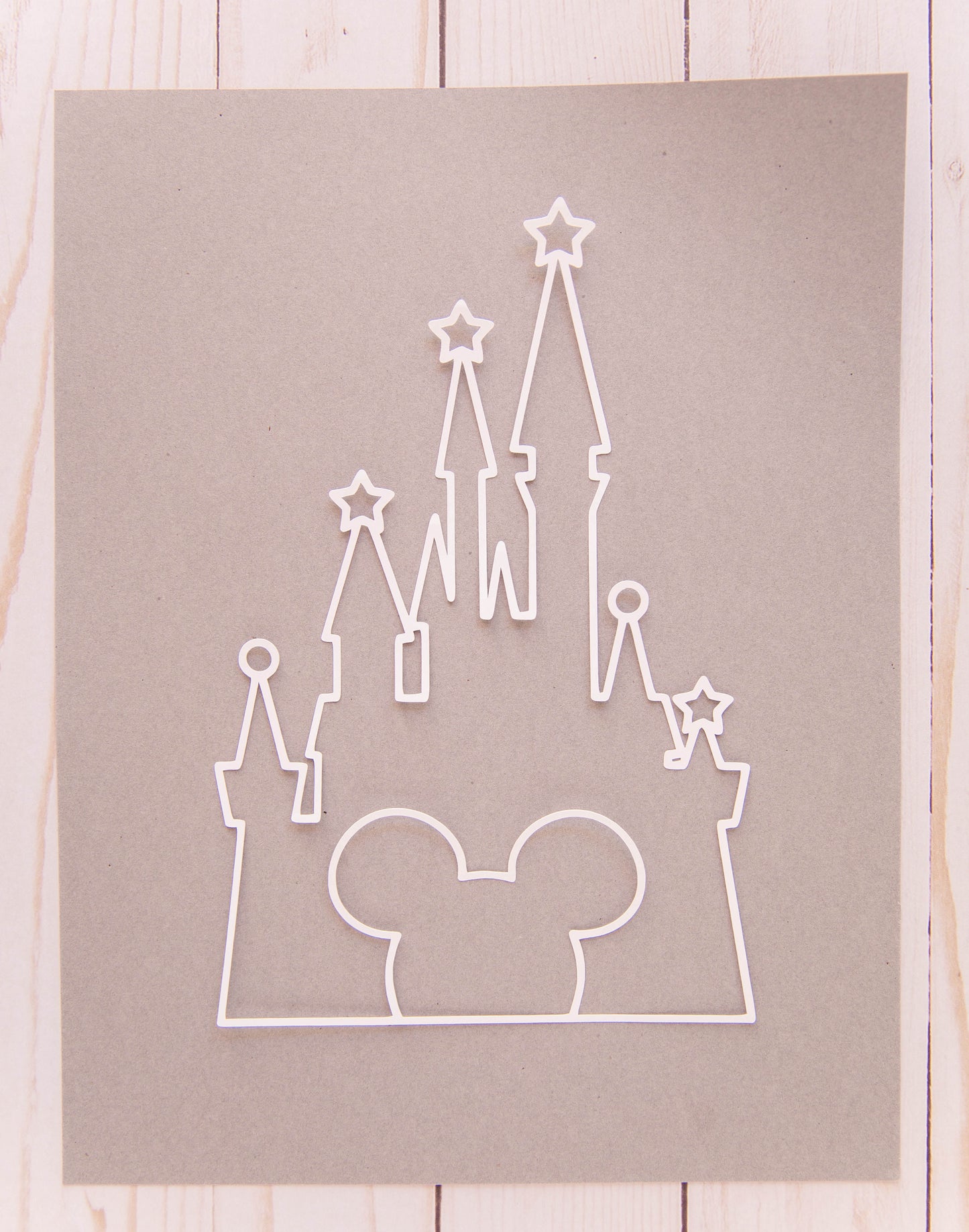 Mickey Castle Cardstock Cut