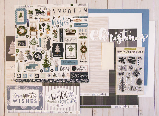 "Blue Christmas" Page Kit by Meridy Twilling