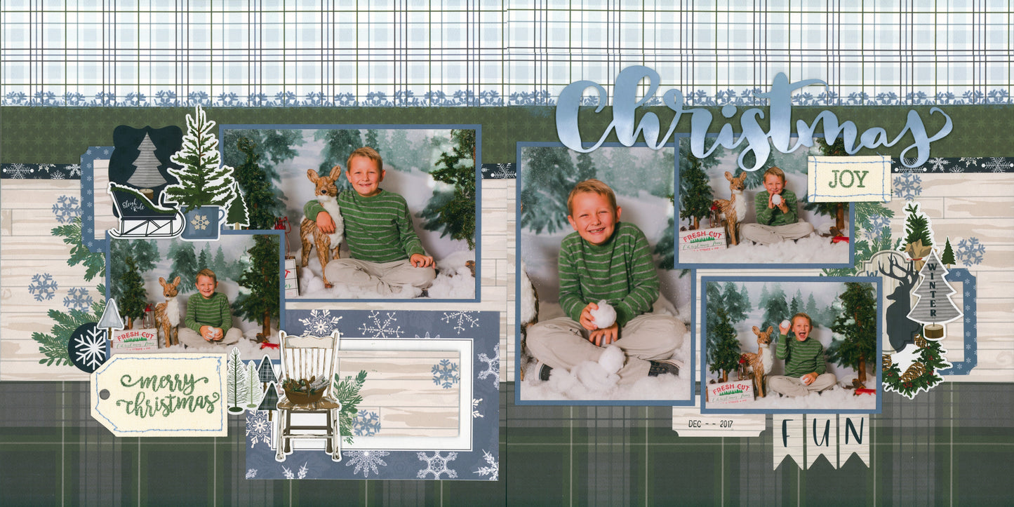 "Blue Christmas" Page Kit by Meridy Twilling