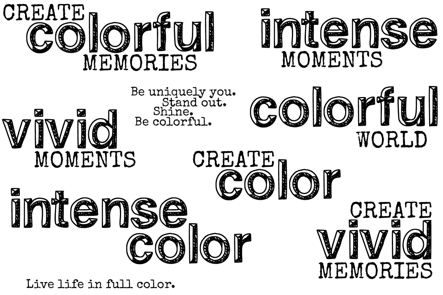 "Vivid" 3 x 4 Stamp Set