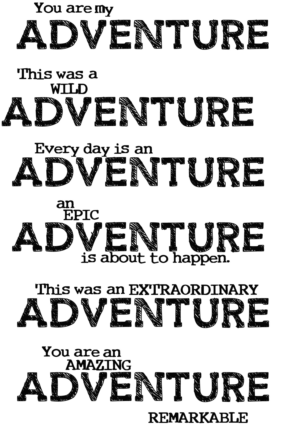"Debut-Adventure" 3 x 4 Stamp Set