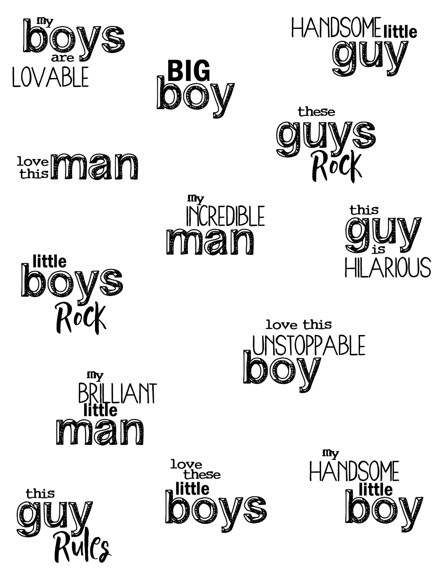 "Just for Boys" 4 x 6 Stamp Volume 1