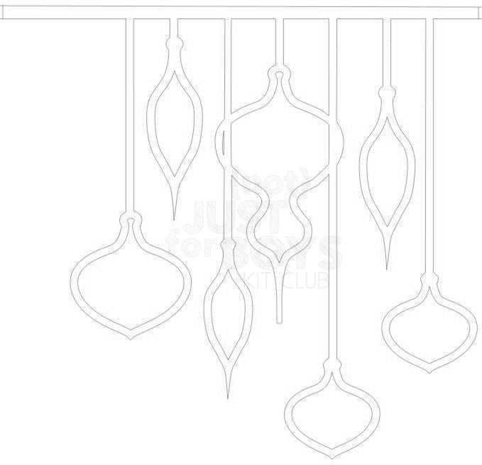 "Vintage Christmas Ornaments" Cut File