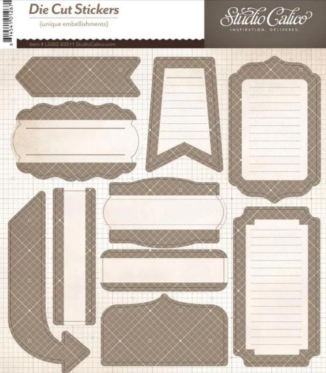 6x6 Studio Calico Label Stickers