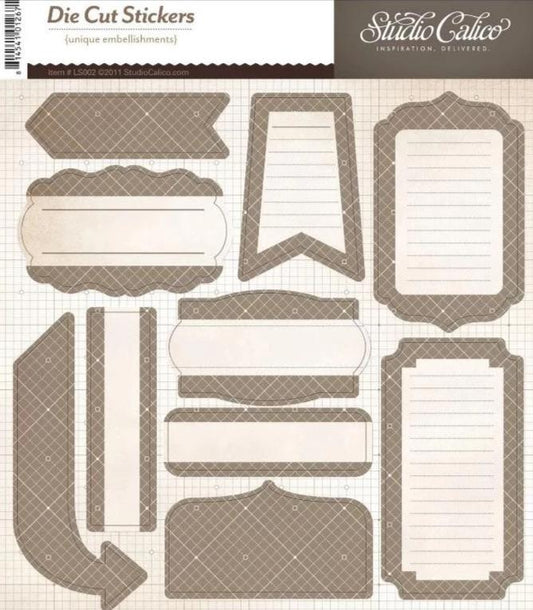 6x6 Studio Calico Label Stickers