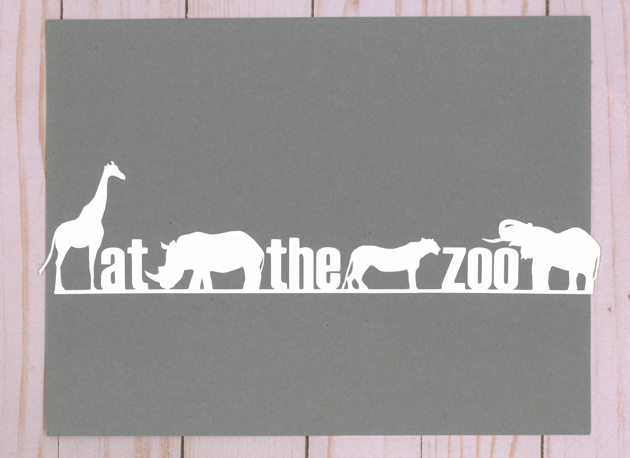 "At the Zoo" Cardstock Cut
