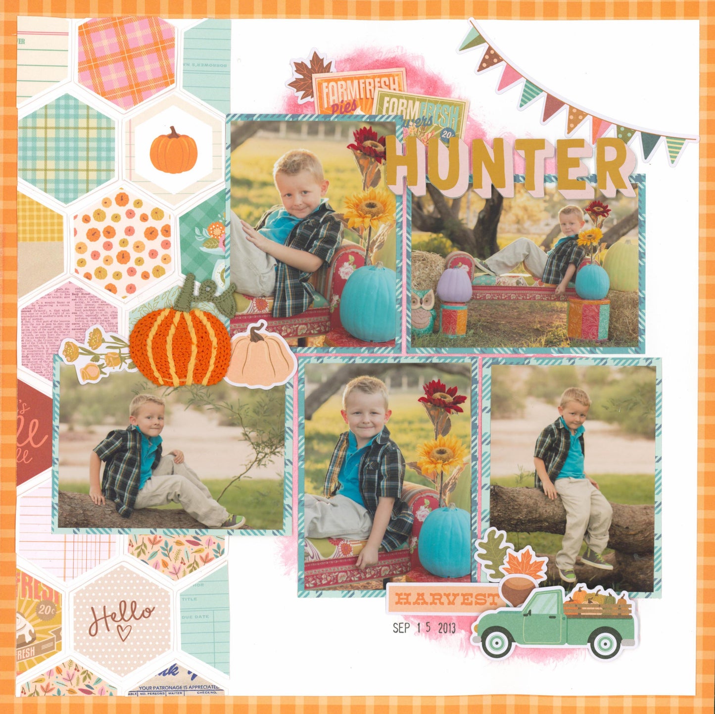 "Harvest Plaid" Page Kit by Meridy Twilling