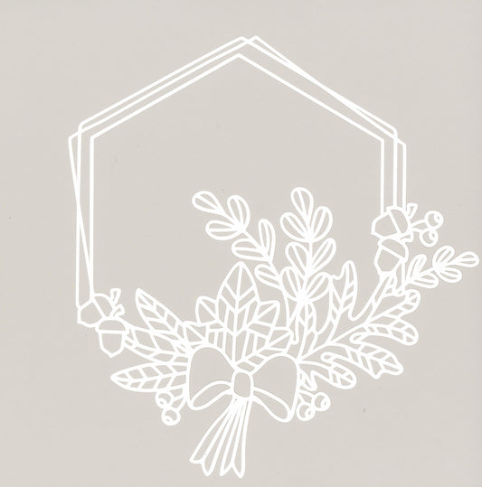 “Hexagon Fall Wreath” Cardstock Cut