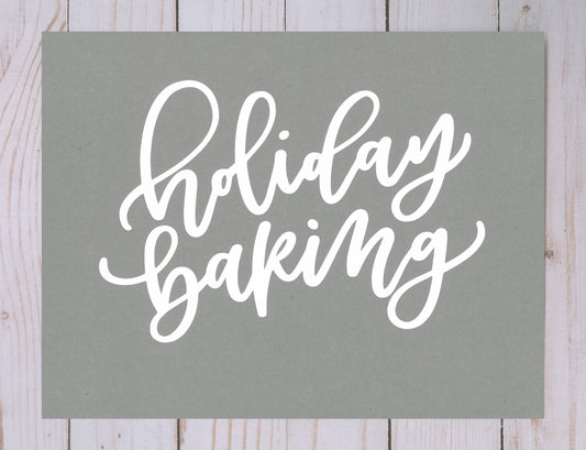 “Holiday Baking” Cardstock Cut
