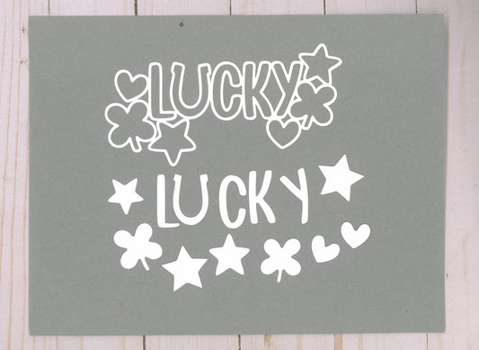 "Lucky" Cardstock Cut