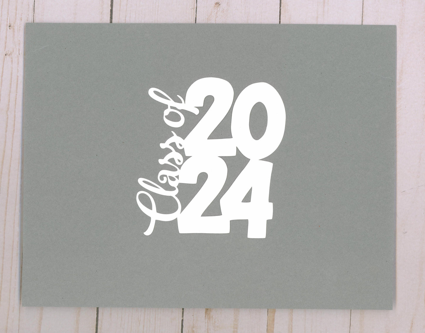 "Class of 2024" Cardstock Cut