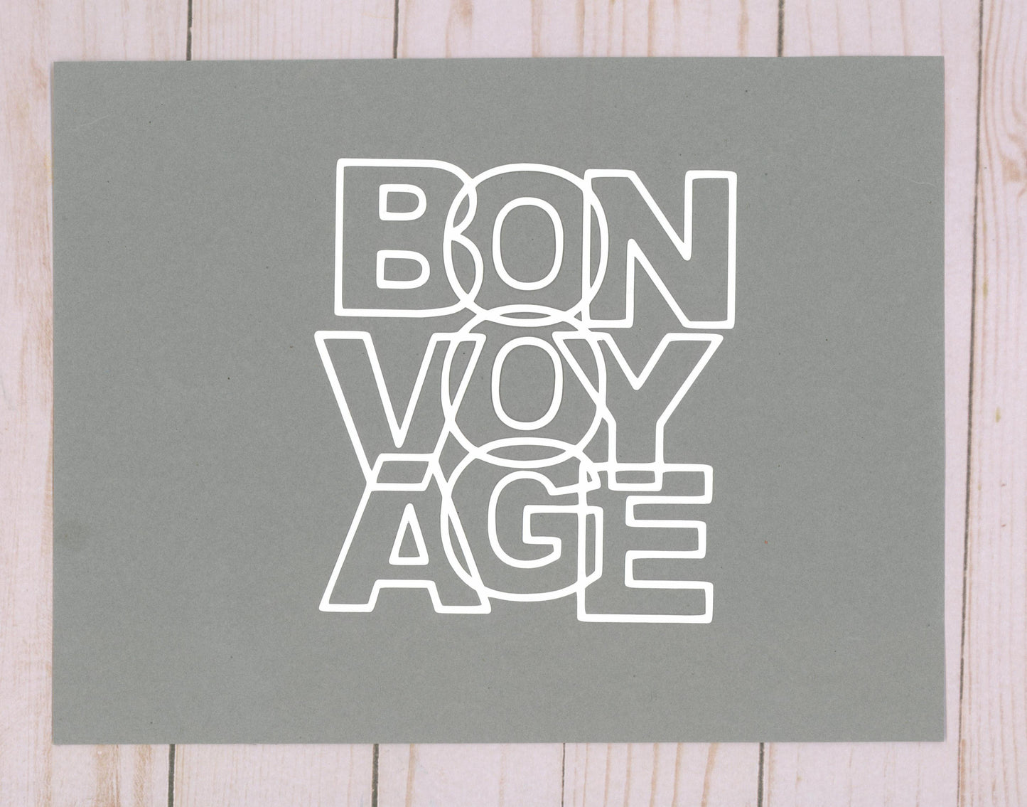 "Bon Voyage" Cardstock Cut