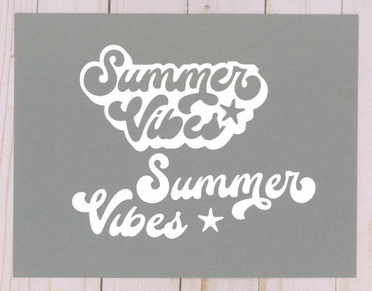 "Summer Vibes" Cardstock Cut