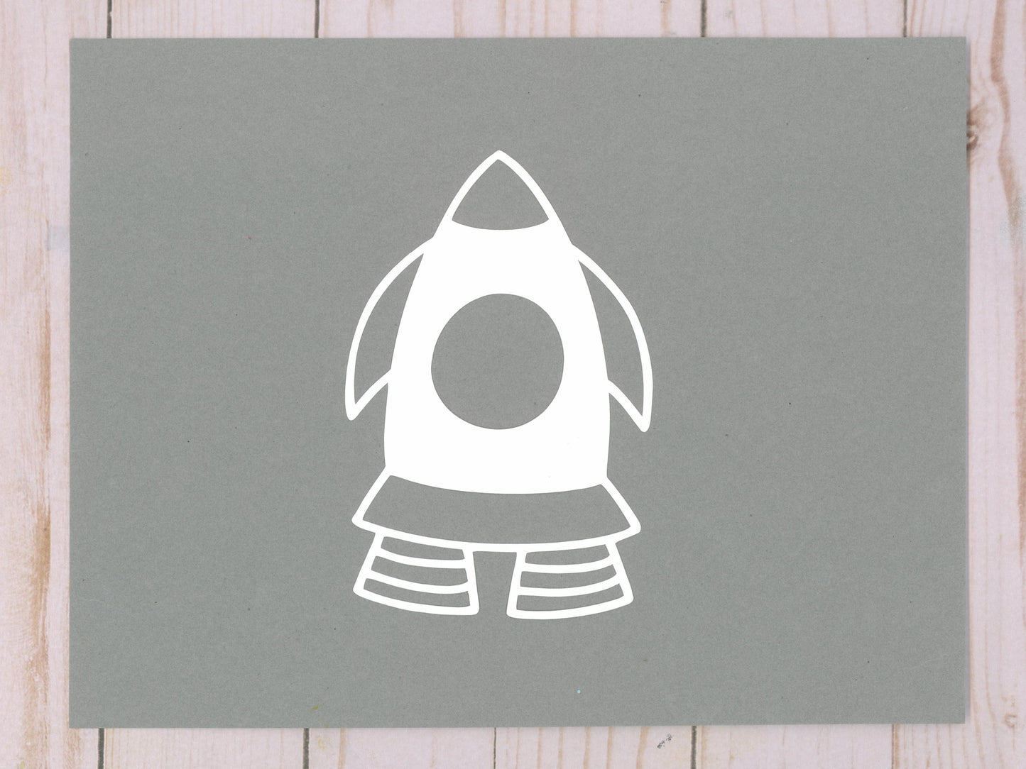 Rocket Ship Cardstock Cut