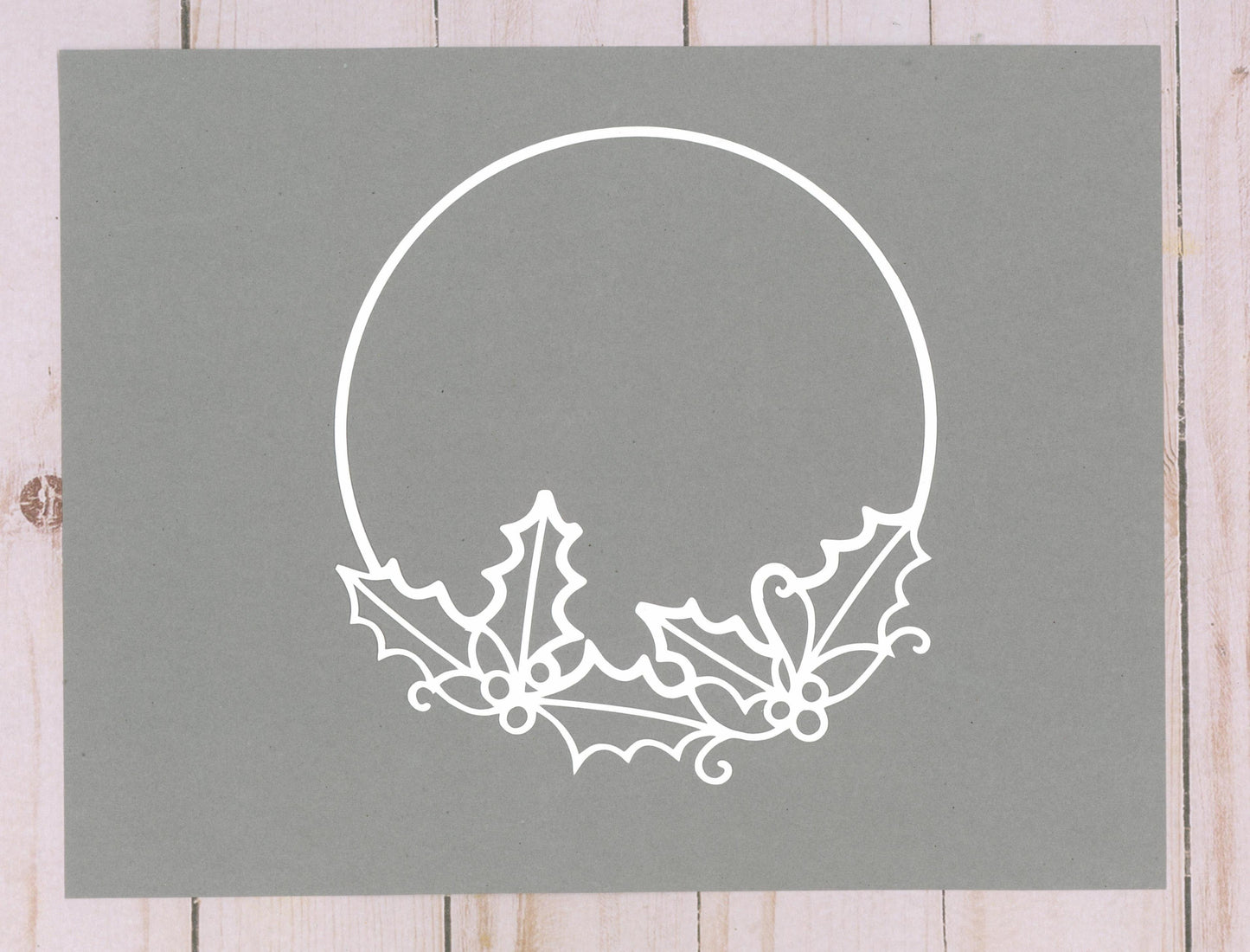 "Holly Wreath" Cardstock Cut