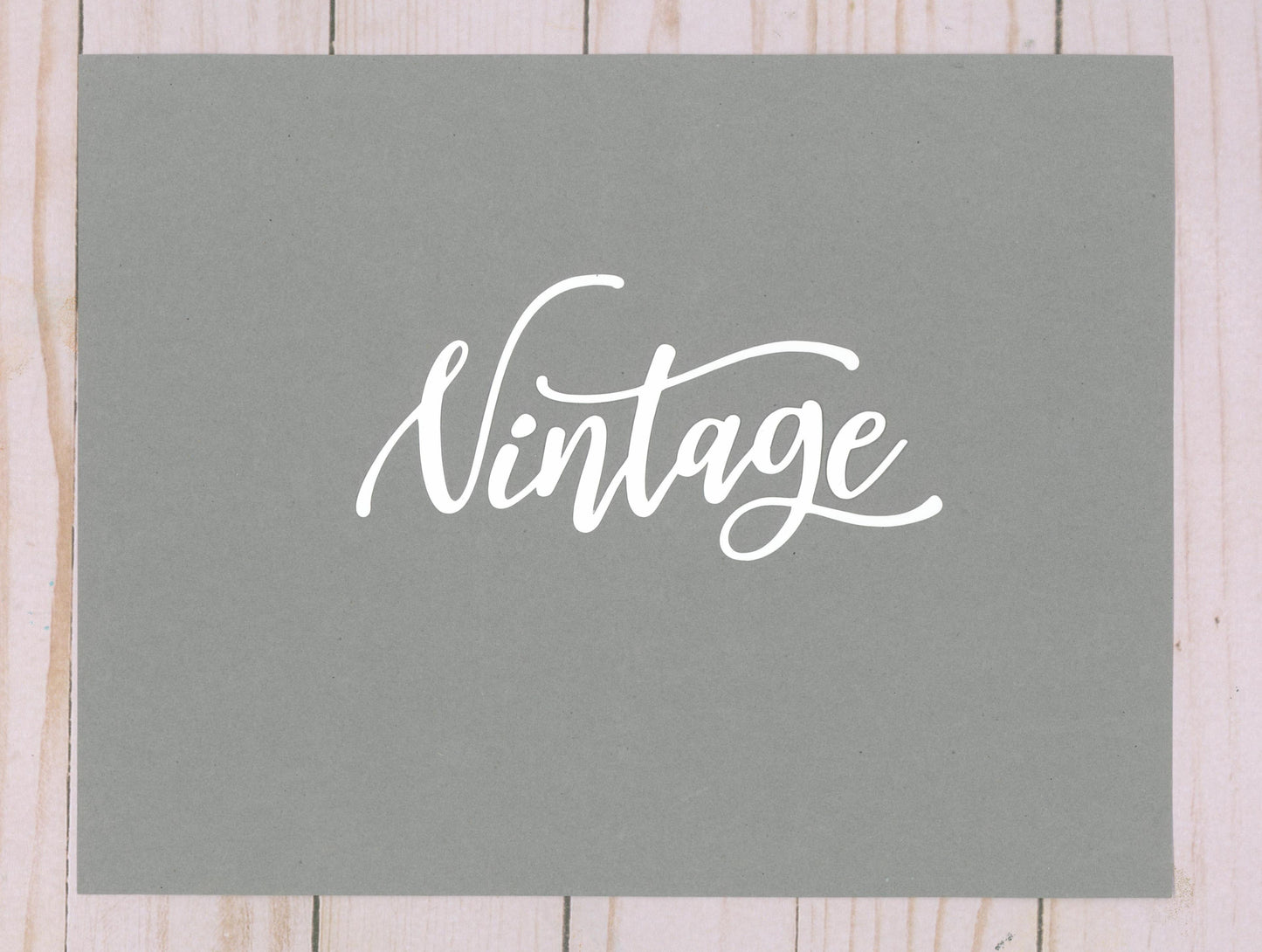 "Vintage" Cardstock Cut