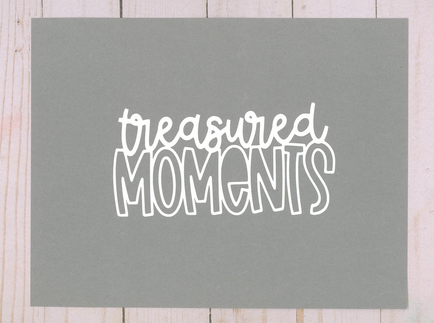 "Treasured Moments" Cardstock Cut