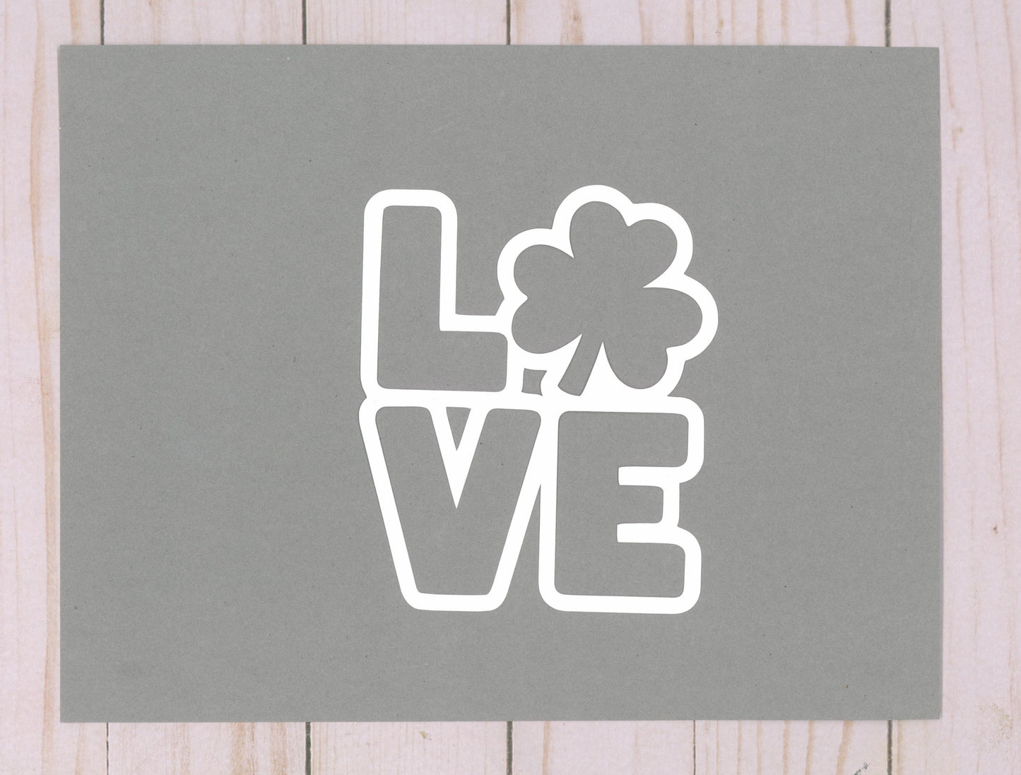 Shamrock Love Cardstock Cut