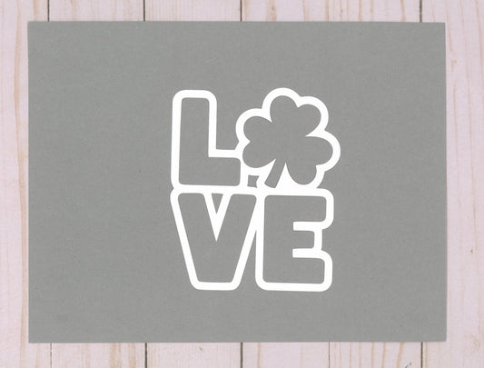 Shamrock Love Cardstock Cut