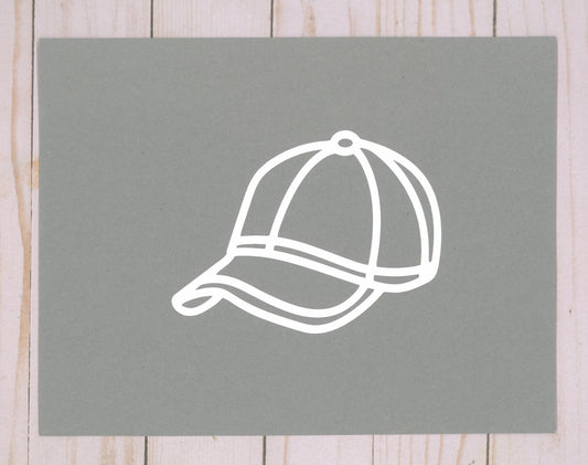 Ball Cap Cardstock Cut