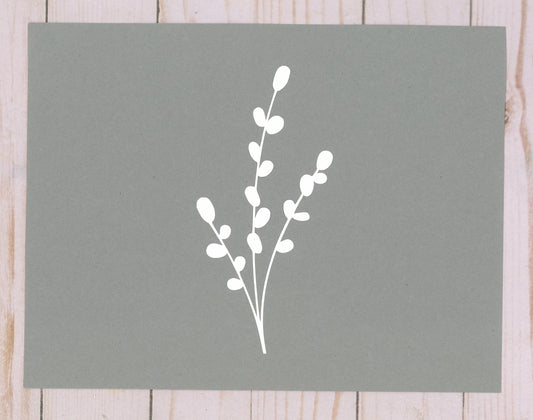 "Pussy Willow Branch" Cardstock Cut