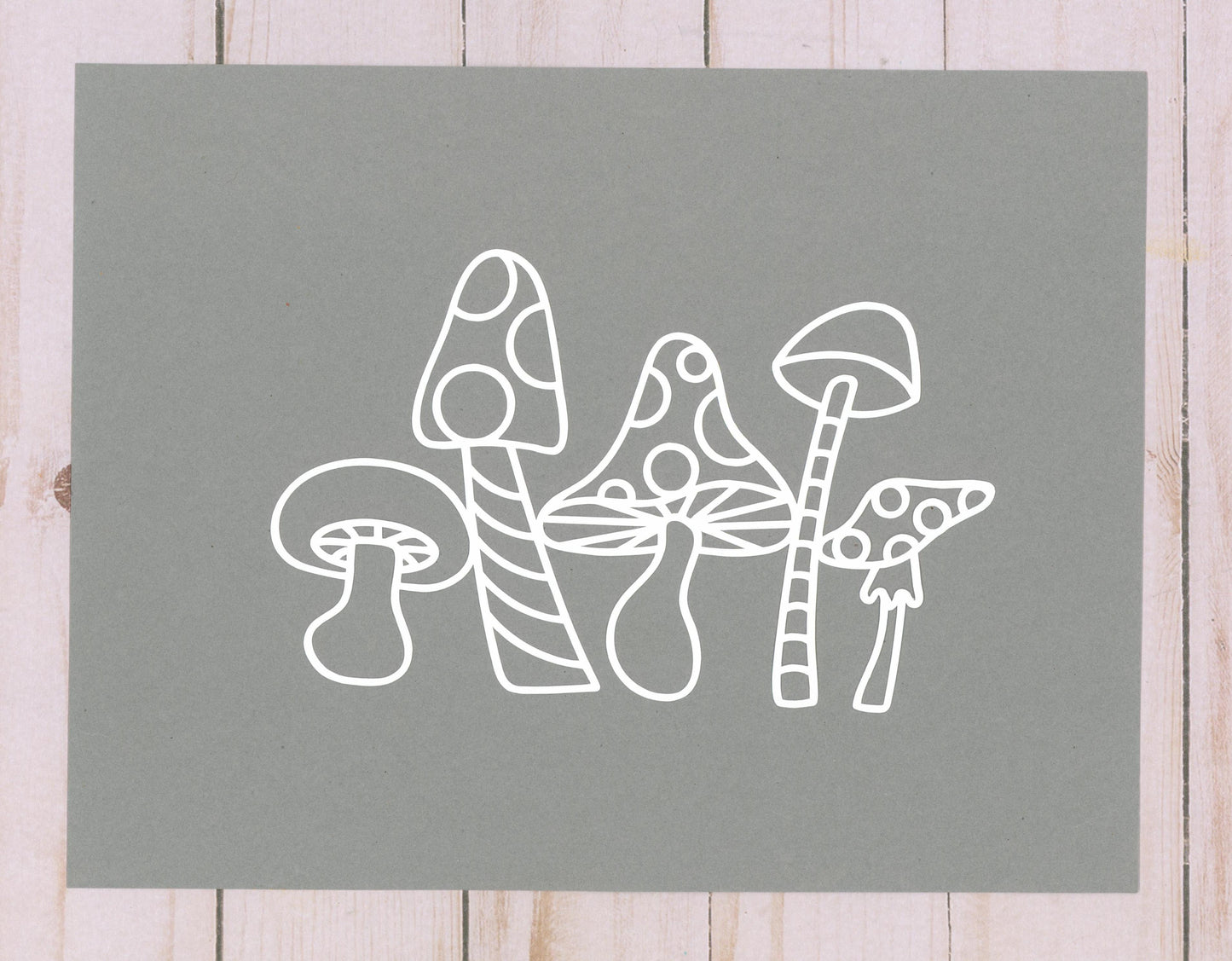 "Mushrooms" Cardstock Cut