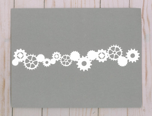 "Cog Border" Cardstock Cut