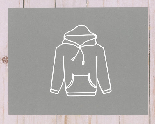 "Hoodie" Cardstock Cut
