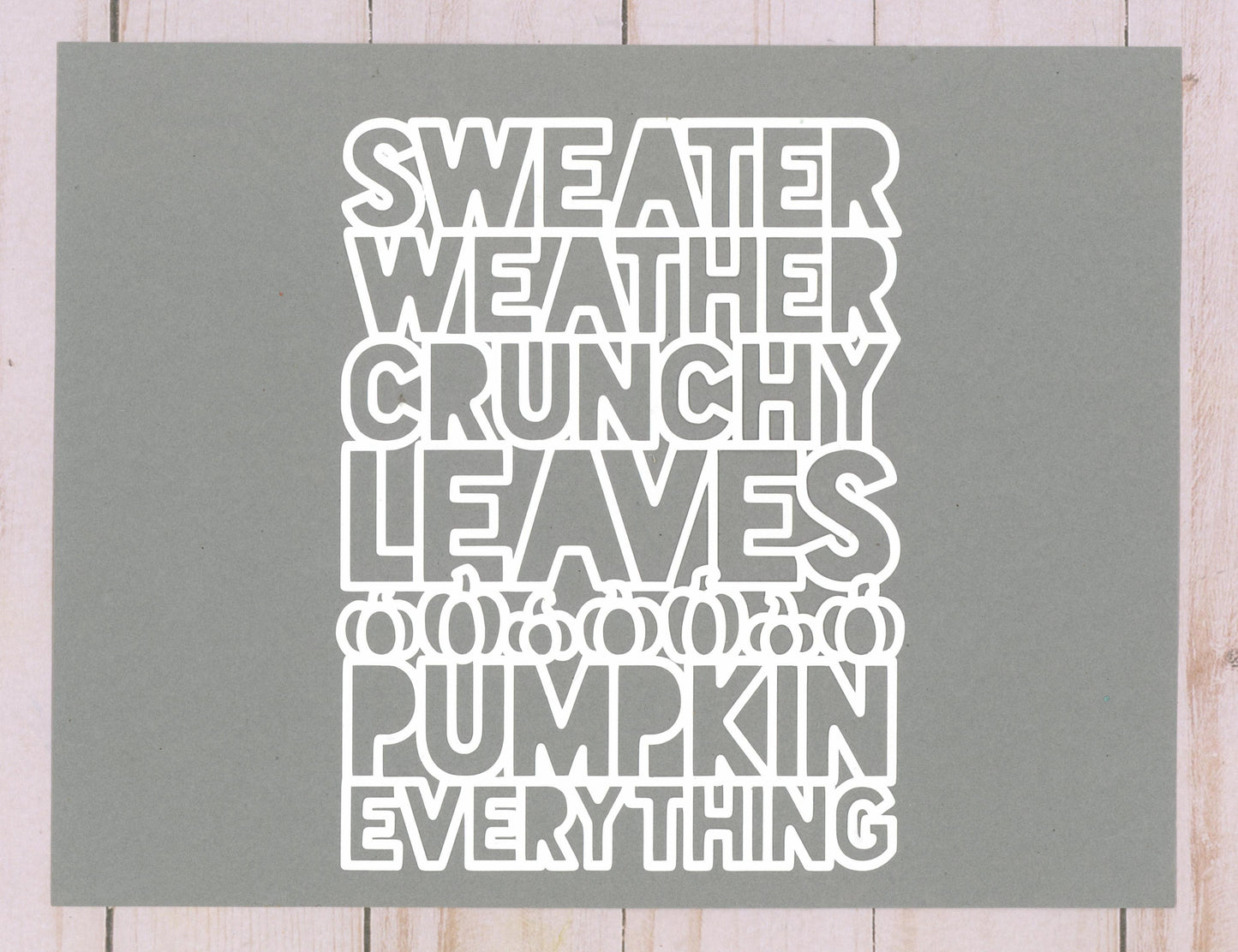 Fall Phrases Cardstock Cut