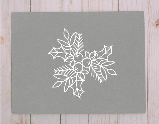 "Holly Sprig" Cardstock Cut