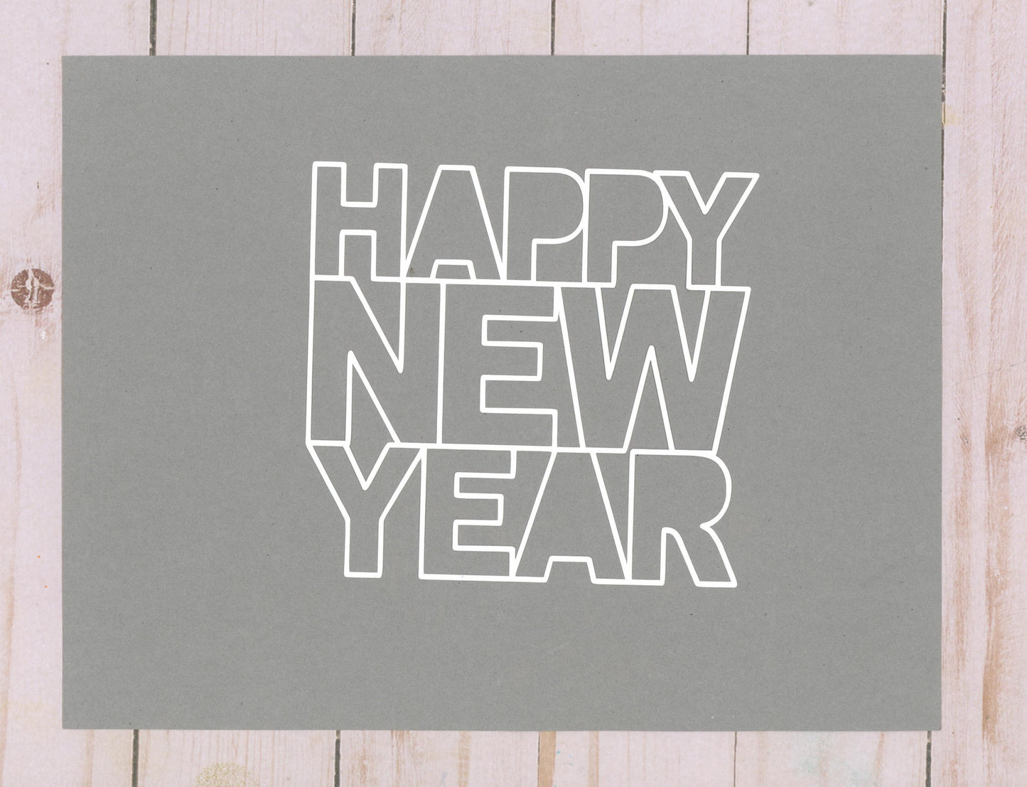 "Happy New Year" Cardstock Cut