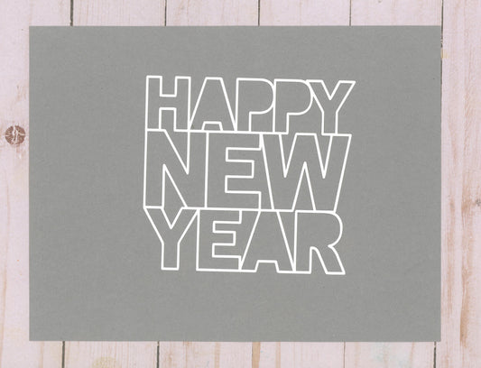 "Happy New Year" Cardstock Cut