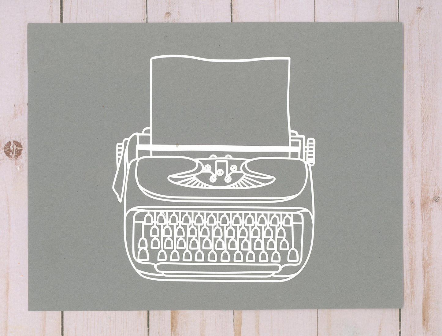 Typewriter Cardstock Cut
