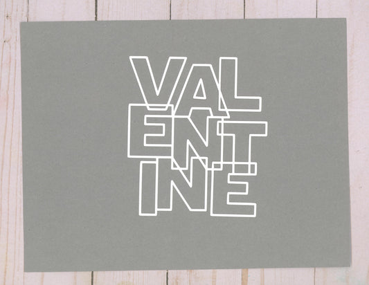 "Valentine" Cardstock Cut