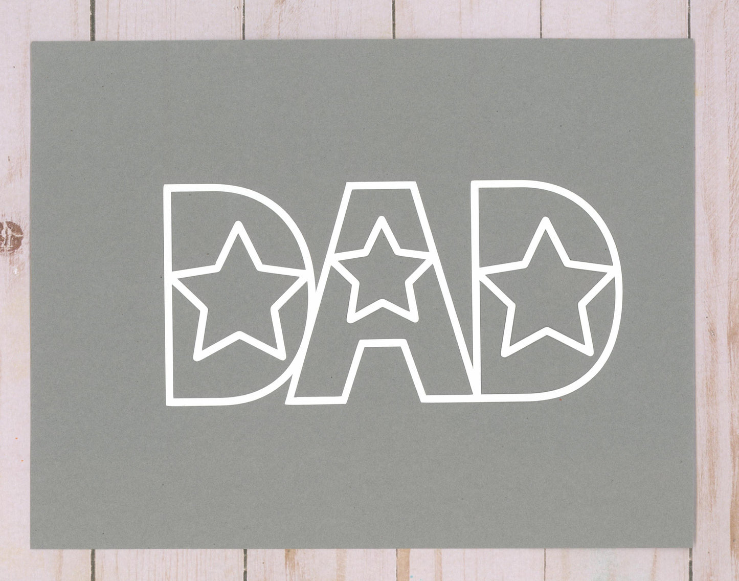 "Dad" Cardstock Cut