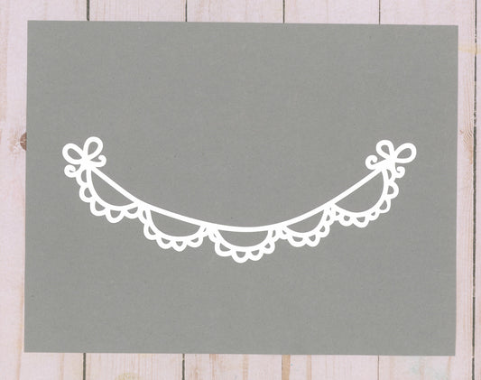 "Scalloped Banner" Cardstock Cut