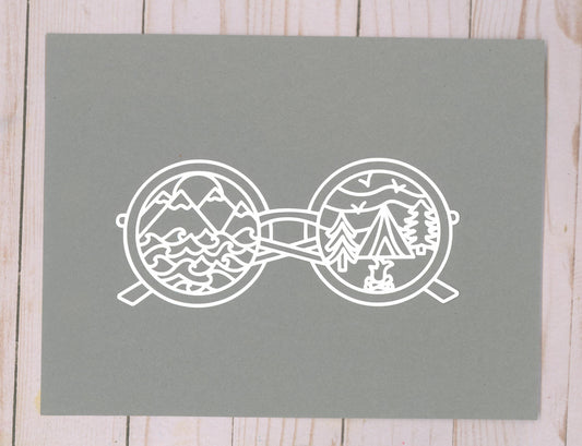 Sunglasses Cardstock Cut