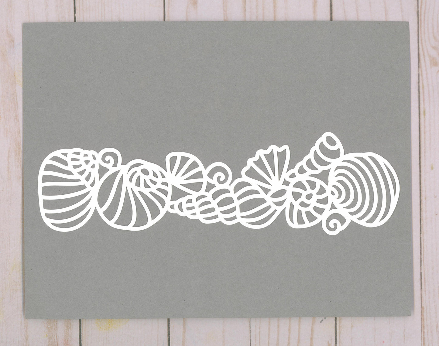 "Seashell Border" Cardstock Cut