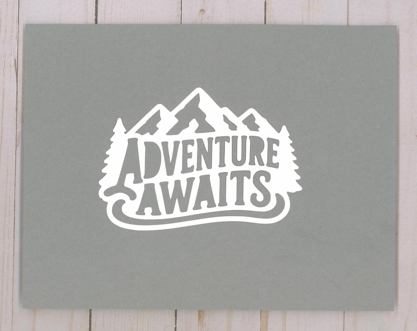 "Adventure Awaits" Cardstock Cut