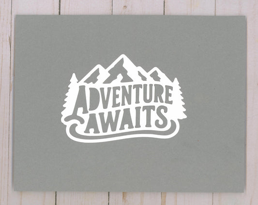 "Adventure Awaits" Cardstock Cut