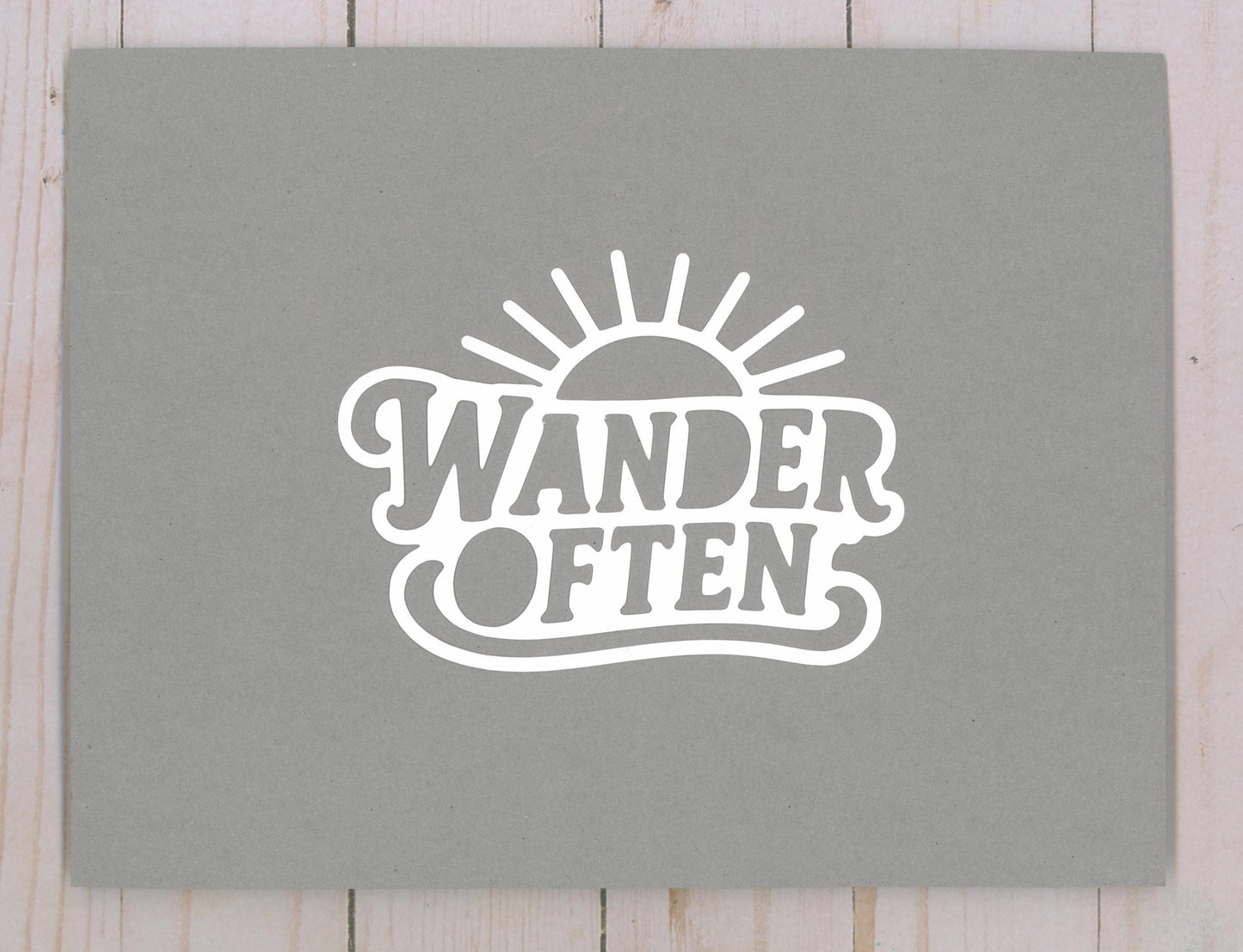 "Wander Often" Cardstock Cut